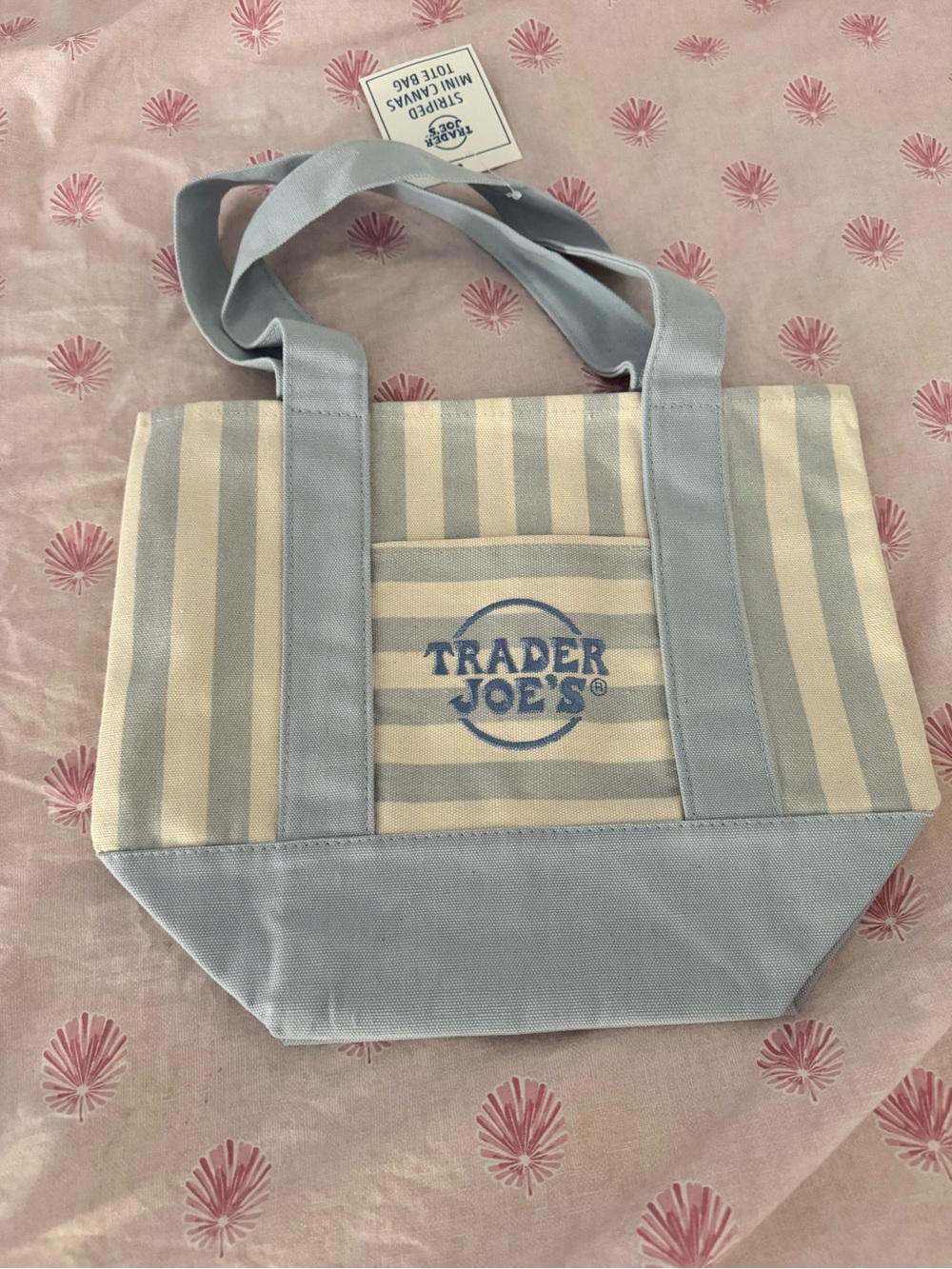 Trader Joe’s Pastel Striped mini tote set - Picture 3 of 5